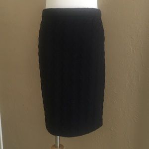 BNWOT Ann Taylor Navy Houndstooth Skirt, XS Petite